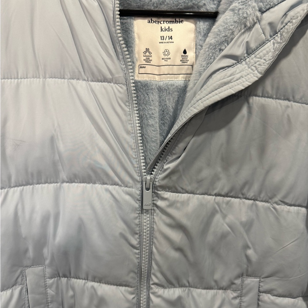 Abercrombie & Fitch Kids Sky Blue Puffer Jacket - Picture 3 of 6